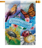 Spring Has Sprung - Floral Spring Vertical Impressions Decorative Flags HG104085 Made In USA