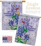 Bluebonnet Welcome - Floral Spring Vertical Impressions Decorative Flags HG104096 Made In USA