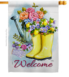 Spring Shower - Floral Spring Vertical Impressions Decorative Flags HG104099 Made In USA