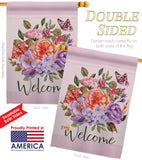 Welcome Bouquet - Floral Spring Vertical Impressions Decorative Flags HG104103 Made In USA