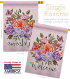 Welcome Bouquet - Floral Spring Vertical Impressions Decorative Flags HG104103 Made In USA