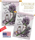 Lavender Welcome - Floral Spring Vertical Impressions Decorative Flags HG104106 Made In USA