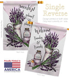 Lavender Welcome - Floral Spring Vertical Impressions Decorative Flags HG104106 Made In USA