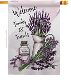 Lavender Welcome - Floral Spring Vertical Impressions Decorative Flags HG104106 Made In USA