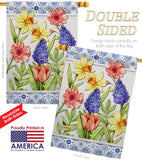 Spring Floral - Floral Spring Vertical Impressions Decorative Flags HG104112 Made In USA