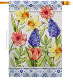 Spring Floral - Floral Spring Vertical Impressions Decorative Flags HG104112 Made In USA