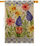 Spring Floral - Floral Spring Vertical Impressions Decorative Flags HG104112 Made In USA
