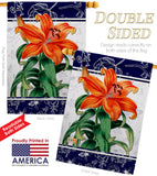 Orange Lilies - Floral Spring Vertical Impressions Decorative Flags HG104113 Made In USA