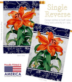Orange Lilies - Floral Spring Vertical Impressions Decorative Flags HG104113 Made In USA