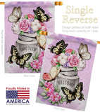 Butterflies Water Can - Floral Spring Vertical Impressions Decorative Flags HG104117 Made In USA
