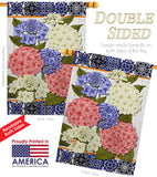 Sweet Hydrogens - Floral Spring Vertical Impressions Decorative Flags HG104120 Made In USA