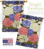 Sweet Hydrogens - Floral Spring Vertical Impressions Decorative Flags HG104120 Made In USA