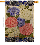 Sweet Hydrogens - Floral Spring Vertical Impressions Decorative Flags HG104120 Made In USA