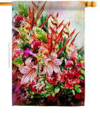 Tropical Bouquet - Floral Spring Vertical Impressions Decorative Flags HG104122 Made In USA