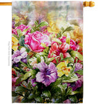 Spring Bouquet - Floral Spring Vertical Impressions Decorative Flags HG104123 Made In USA