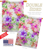 Pink & Purple Hibiscus - Floral Spring Vertical Impressions Decorative Flags HG104126 Made In USA