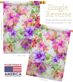 Pink & Purple Hibiscus - Floral Spring Vertical Impressions Decorative Flags HG104126 Made In USA