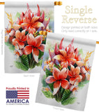 Warm Plumeria Bouquet - Floral Spring Vertical Impressions Decorative Flags HG104128 Made In USA