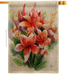 Warm Plumeria Bouquet - Floral Spring Vertical Impressions Decorative Flags HG104128 Made In USA