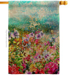 Blossom Garden - Floral Spring Vertical Impressions Decorative Flags HG104132 Made In USA