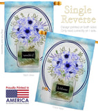 Blue Poppy - Floral Spring Vertical Impressions Decorative Flags HG104141 Made In USA