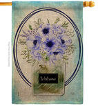 Blue Poppy - Floral Spring Vertical Impressions Decorative Flags HG104141 Made In USA