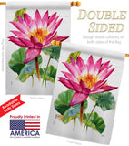 Lotus - Floral Garden Friends Vertical Impressions Decorative Flags HG104150 Made In USA