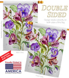 Alpine Violet Bouquet - Floral Garden Friends Vertical Impressions Decorative Flags HG104151 Made In USA