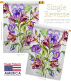 Alpine Violet Bouquet - Floral Garden Friends Vertical Impressions Decorative Flags HG104151 Made In USA