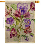 Alpine Violet Bouquet - Floral Garden Friends Vertical Impressions Decorative Flags HG104151 Made In USA