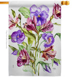 Alpine Violet Bouquet - Floral Garden Friends Vertical Impressions Decorative Flags HG104151 Made In USA