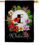 Tropical E - Floral Spring Vertical Impressions Decorative Flags HG130265 Made In USA
