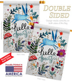 Hello Spring - Floral Garden Friends Vertical Impressions Decorative Flags HG130334 Made In USA