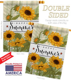 Happy Sunflowers - Floral Spring Vertical Impressions Decorative Flags HG137442 Made In USA