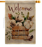 Cotton Bouquet Y'all - Floral Spring Vertical Impressions Decorative Flags HG137504 Made In USA