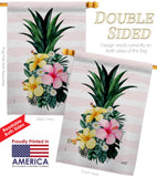 Tropical Pineapple - Floral Spring Vertical Impressions Decorative Flags HG137565 Made In USA