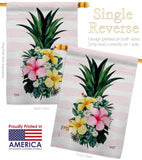 Tropical Pineapple - Floral Spring Vertical Impressions Decorative Flags HG137565 Made In USA