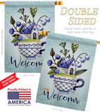 Sweet Home Blue - Floral Spring Vertical Impressions Decorative Flags HG137598 Made In USA