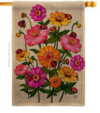 Ladybug Bouquet - Floral Garden Friends Vertical Impressions Decorative Flags HG190163 Made In USA