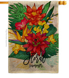Summer Floral - Floral Spring Vertical Impressions Decorative Flags HG192650 Made In USA