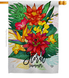 Summer Floral - Floral Spring Vertical Impressions Decorative Flags HG192650 Made In USA