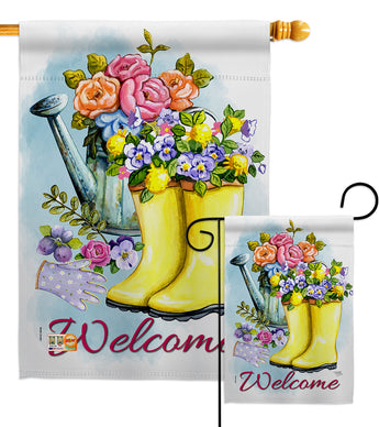 Spring Shower - Floral Spring Vertical Impressions Decorative Flags HG104099 Made In USA