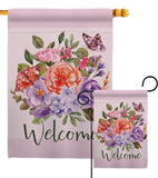 Welcome Bouquet - Floral Spring Vertical Impressions Decorative Flags HG104103 Made In USA