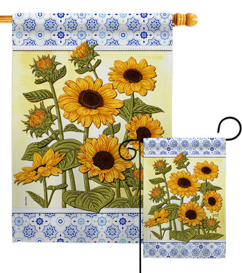 Sunflowers - Floral Spring Vertical Impressions Decorative Flags HG104109 Made In USA