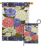 Sweet Hydrogens - Floral Spring Vertical Impressions Decorative Flags HG104120 Made In USA