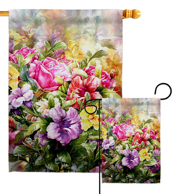 Spring Bouquet - Floral Spring Vertical Impressions Decorative Flags HG104123 Made In USA