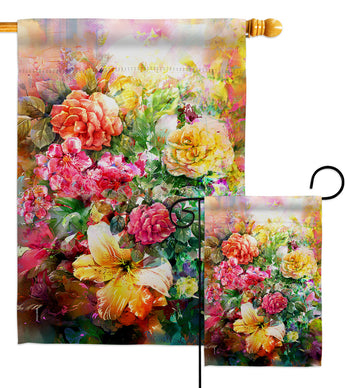 Garden Arrangement - Floral Spring Vertical Impressions Decorative Flags HG104124 Made In USA