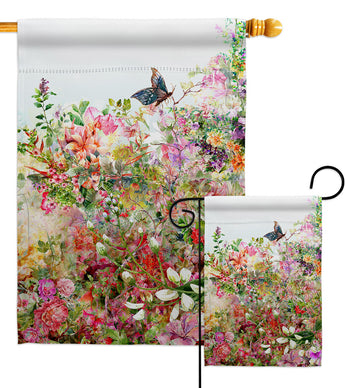 Flower Garden - Floral Spring Vertical Impressions Decorative Flags HG104131 Made In USA