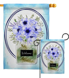 Blue Poppy - Floral Spring Vertical Impressions Decorative Flags HG104141 Made In USA