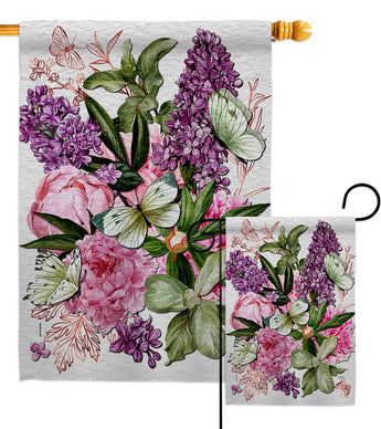 Pink Bouquet - Floral Garden Friends Vertical Impressions Decorative Flags HG120251 Made In USA